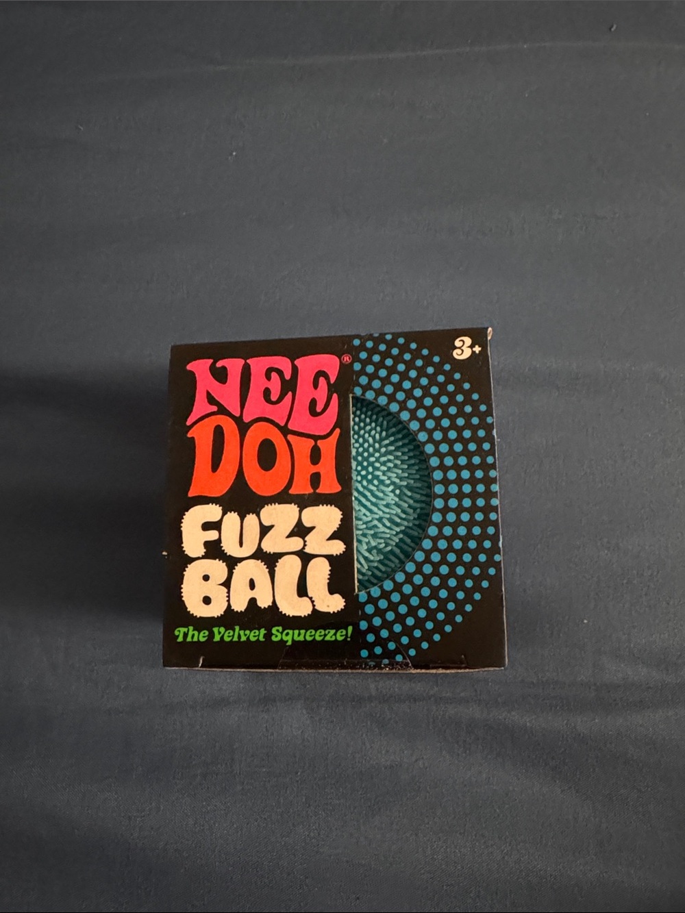 Nee Doh Fuzz Ball Teal Sensory Squeeze Toy - NeeDoh